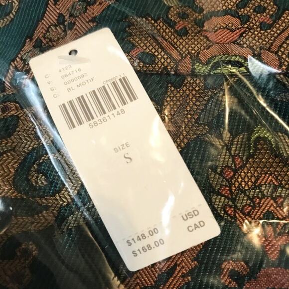 New Anthropologie High Rise Maeve Melyssa Floral Jacquard Cropped Dress Pants - Picture 6 of 8